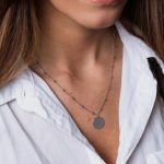 Médalion Nyaklánc 925 sterling ezüst ródium bevonattal - Souveraine