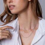 Double Nyaklánc 925 sterling ezüst ródium bevonattal - Souveraine