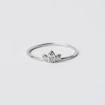 Lotus Gyűrű 925 sterling ezüst ródium bevonattal - Souveraine