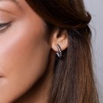 Doux Fülbevaló 925 sterling ezüst ródium bevonattal - Souveraine