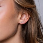 Blanc Fülbevaló 925 sterling ezüst ródium bevonattal - Souveraine