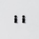 Foncé Fülbevaló 925 sterling ezüst ródium bevonattal - Souveraine