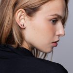 Foncé Fülbevaló 925 sterling ezüst ródium bevonattal - Souveraine