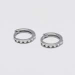 Sculpté Fülbevaló 925 sterling ezüst ródium bevonattal - Souveraine