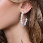 Arielle Fülbevaló 925 sterling ezüst ródium bevonattal - Souveraine