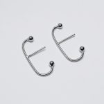 Vannet Fülbevaló 925 sterling ezüst ródium bevonattal - Souveraine