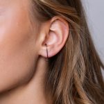 Vannet Fülbevaló 925 sterling ezüst ródium bevonattal - Souveraine