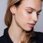 Rosalie Fülbevaló 925 sterling ezüst ródium bevonattal - Souveraine