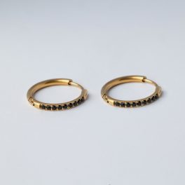 Ann fülbevaló 18 karátos arannyal borított nemesacél - Souveraine Jewelry