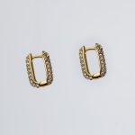 Elizabeth fülbevaló aranyozott nemesacél cirkóniával - Souveraine Jewelry