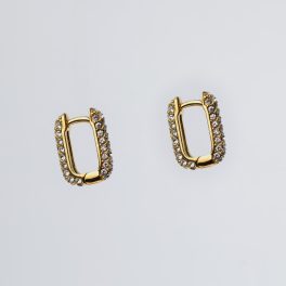 Elizabeth fülbevaló aranyozott nemesacél cirkóniával - Souveraine Jewelry