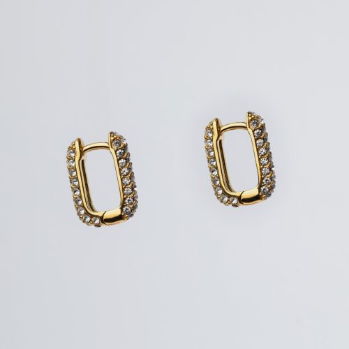 Elizabeth fülbevaló aranyozott nemesacél cirkóniával - Souveraine Jewelry