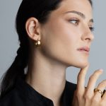 Nora fülbevaló 18 karátos arannyal borított nemesacél - Souveraine Jewelry
