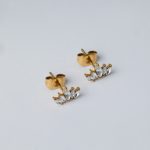 Luna fülbevaló aranyozott kopásálló hipoallergén nemesacél - Souveraine Jewelry