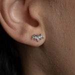 Luna fülbevaló aranyozott kopásálló hipoallergén nemesacél - Souveraine Jewelry