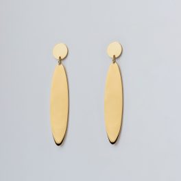 Leaf fülbevaló 18 karátos arannyal borított nemesacél - Souveraine Jewelry