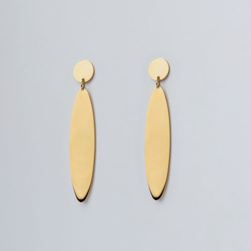 Leaf fülbevaló 18 karátos arannyal borított nemesacél - Souveraine Jewelry
