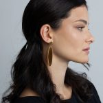 Leaf fülbevaló 18 karátos arannyal borított nemesacél - Souveraine Jewelry