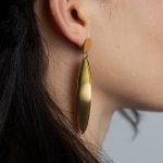 Leaf fülbevaló 18 karátos arannyal borított nemesacél - Souveraine Jewelry