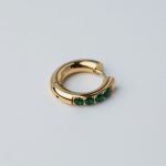 Lily fülbevaló aranyozott nemesacél cirkónia kövekkell - Souveraine Jewelry