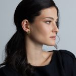 Lily fülbevaló aranyozott nemesacél cirkónia kövekkell - Souveraine Jewelry