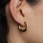 Ivy fülbevaló aranyozott nemesacél cirkónia kövekkell - Souveraine Jewelry