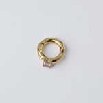 Maya fülgyűrű arannyal borított nemesacél cirkónia kővel - Souveraine Jewelry