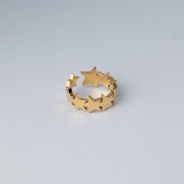 Star fülgyűrű aranyozott kopásálló hipoallergén nemesacél - Souveraine Jewelry