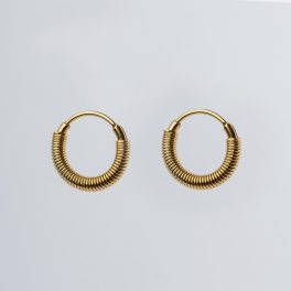 Serpent fülbevaló aranyozott nemesacél - Souveraine Jewelry