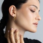 Wrap fülbevaló 18 karátos arannyal borított nemesacél - Souveraine Jewelry