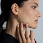 Grape fülbevaló 18 karátos arannyal borított nemesacél - Souveraine Jewelry