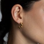 Grape fülbevaló 18 karátos arannyal borított nemesacél - Souveraine Jewelry