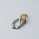 Bicolor fülbevaló aranyozott nemesacél - Souveraine Jewelry