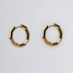 Wedge fülbevaló 18 karátos arannyal borított nemesacél - Souveraine Jewelry