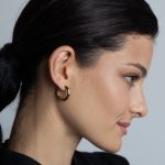 Wedge fülbevaló 18 karátos arannyal borított nemesacél - Souveraine Jewelry