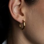 Wedge fülbevaló 18 karátos arannyal borított nemesacél - Souveraine Jewelry