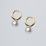 Pearl fülbevaló aranyozott nemesacél gyönggyel - Souveraine Jewelry