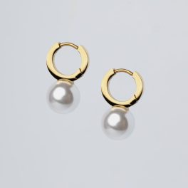 Pearl fülbevaló aranyozott nemesacél gyönggyel - Souveraine Jewelry