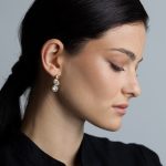 Rose fülbevaló aranyozott nemesacél cirkónia kövekkel - Souveraine Jewelry