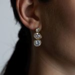 Rose fülbevaló aranyozott nemesacél cirkónia kövekkel - Souveraine Jewelry