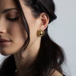 Brioche fülbevaló 18 karátos arannyal borított nemesacél - Souveraine Jewelry