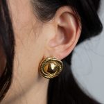 Brioche fülbevaló 18 karátos arannyal borított nemesacél - Souveraine Jewelry