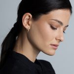 Sadie fülbevaló aranyozott nemesacél cirkónia kövekkel - Souveraine Jewelry