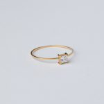 Ada Gyűrű 18 karátos arannyal borított nemesacél cirkónia kővel Souveraine Jewelry