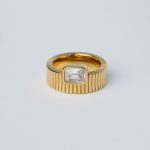 Serenity Gyűrű 18 karátos arannyal borított nemesacél cirkónia Souveraine Jewelry