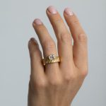 Serenity Gyűrű 18 karátos arannyal borított nemesacél cirkónia Souveraine Jewelry