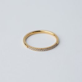 Lucky Gyűrű 18 karátos arannyal borított nemesacél cirkónia Souveraine Jewelry