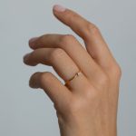 Ada Gyűrű 18 karátos arannyal borított nemesacél cirkónia kővel Souveraine Jewelry