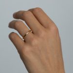 Demi Gyűrű 18 karátos arannyal borított nemesacél cirkónia kővel Souveraine Jewelry