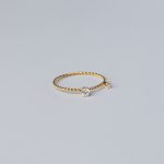 Lucky Gyűrű 18 karátos arannyal borított nemesacél cirkónia Souveraine Jewelry